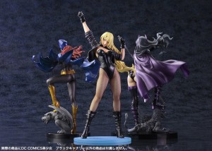 Black Canary and Huntress and Batgirl Bishoujo Statues from Kotobukiya and DC Comics
