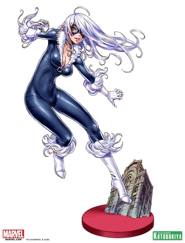 Black Cat Bishoujo Statue Illustration by Shunya Yamashita