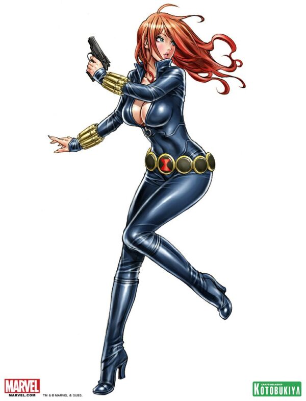 Black Widow Bishoujo Statue Illustration by Shunya Yamashita