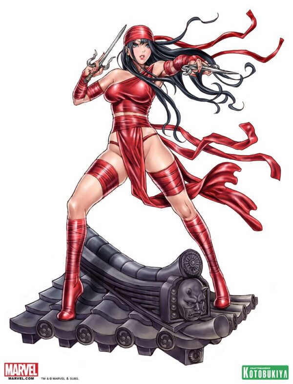 Elektra Bishoujo Statue Illustration by Shunya Yamashita