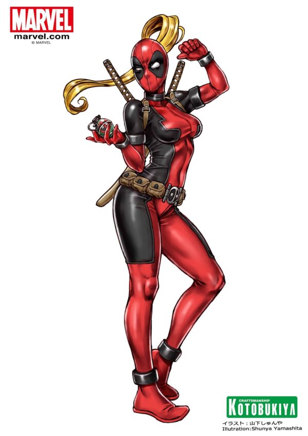 Lady Deadpool Bishoujo Statue Illustration by Shunya Yamashita