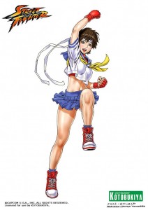 Street Fighter Sakura Bishoujo Statue Illustration by Shunya Yamashita