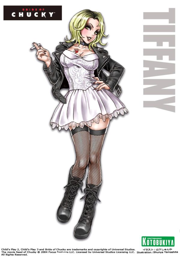 Child's Play Bride of Chucky Tiffany Bishoujo Statue Illustration by Shunya Yamashita