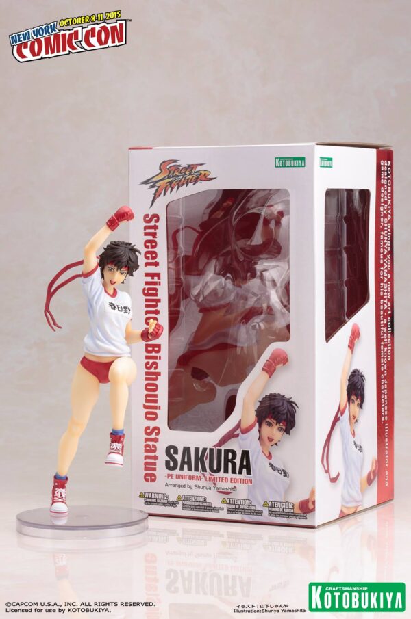 Street Fighter Sakura PE Uniform NYCC 2015 Exclusive Bishoujo Statue from Kotobukiya and Capcom