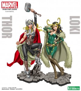 Thor and Loki Bishoujo Statue Illustration by Shunya Yamashita