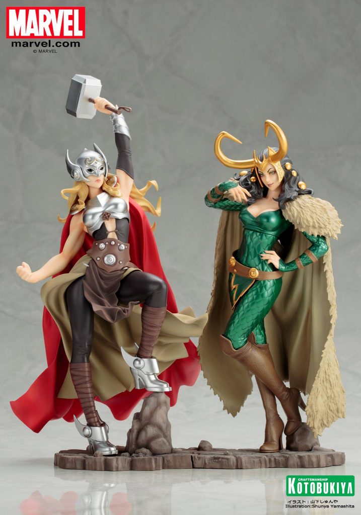 Marvel Loki and Thor Bishoujo Statues Marvel Kotobukiya