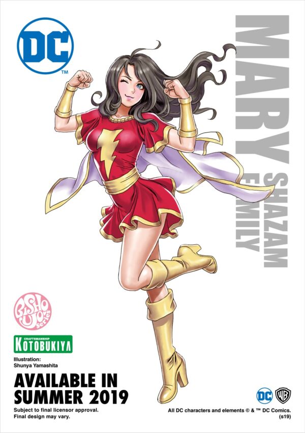 Mary Marvel Shazam Family Bishoujo Statue Illustration by Shunya Yamashita