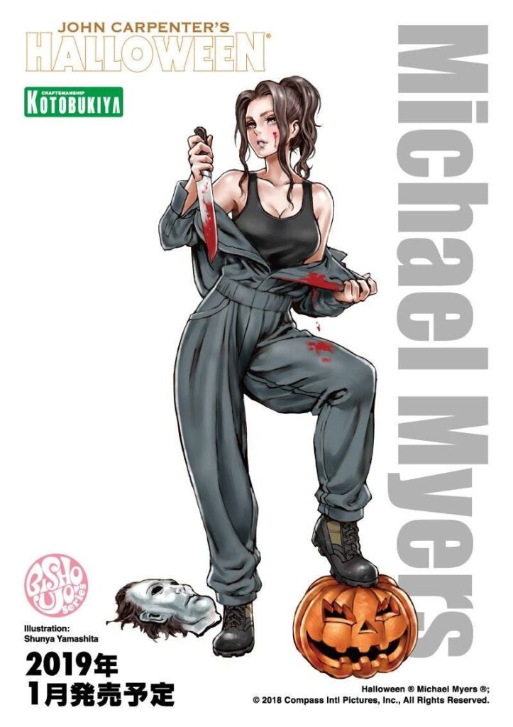 Halloween Michael Myers Bishoujo Statue Illustration by Shunya Yamashita