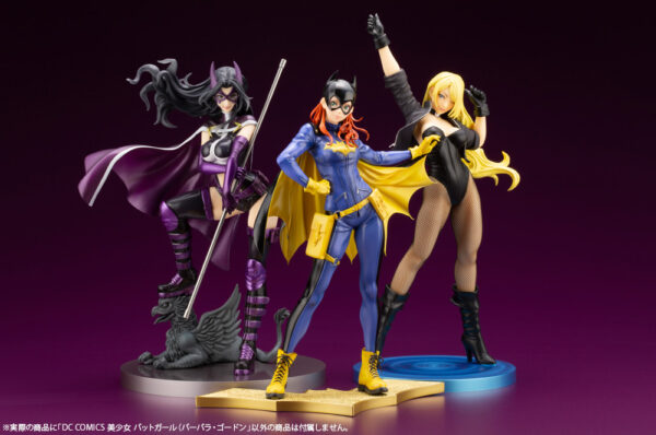 Batgirl Barbara Gordon, Huntress and Black Canary Bishoujo Statues from DC Comics and Kotobukiya