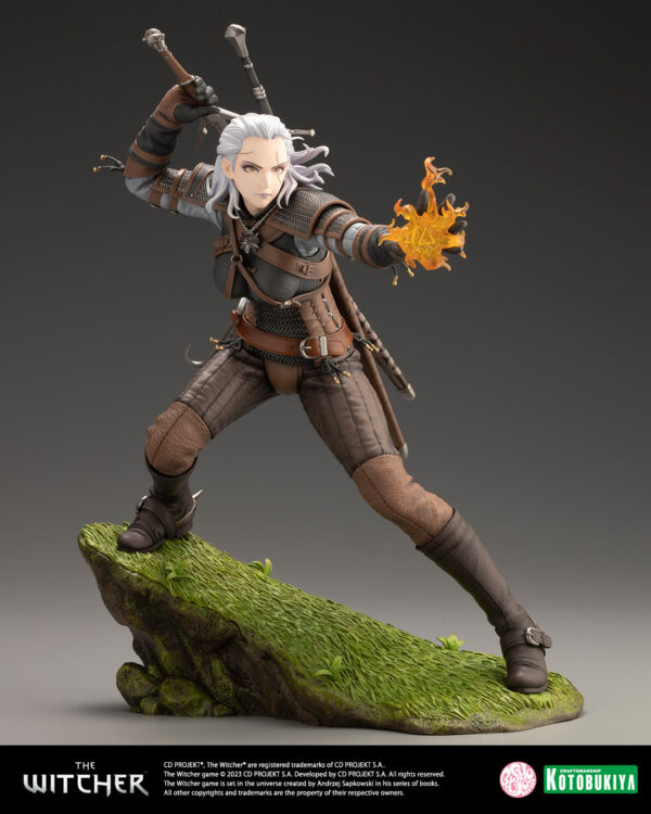 The Witcher Geralt Bishoujo Statue from Kotobukiya