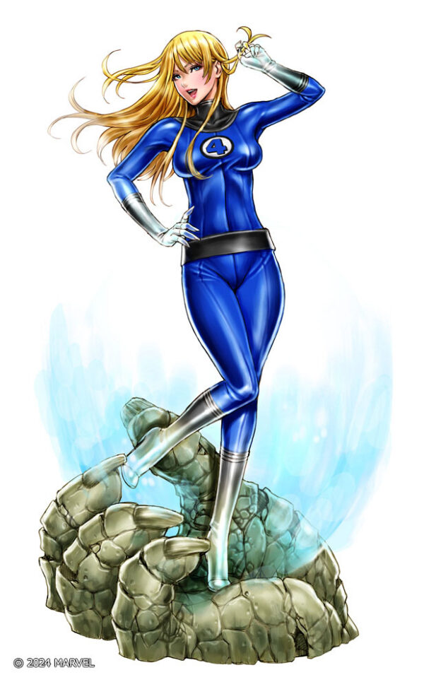 Invisible Woman Ultimate Bishoujo Statue Illustration by Shunya Yamashita