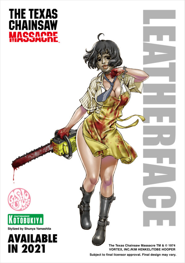 Leatherface Texas Chainsaw Massacre Bishoujo Statue Illustration by Shunya Yamashita for Kotobukiya