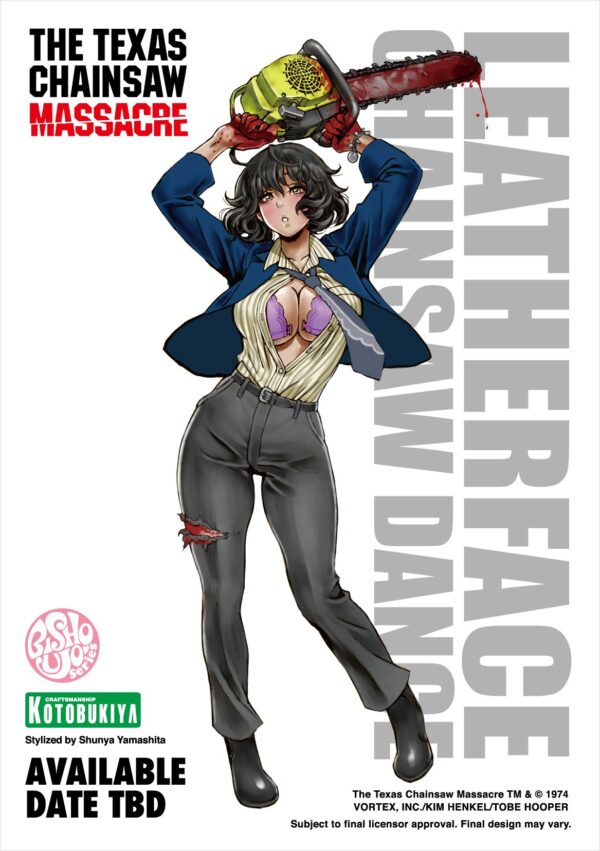 Leatherface Texas Chainsaw Massacre Dance Version Bishoujo Statue Illustration by Shunya Yamashita for Kotobukiya