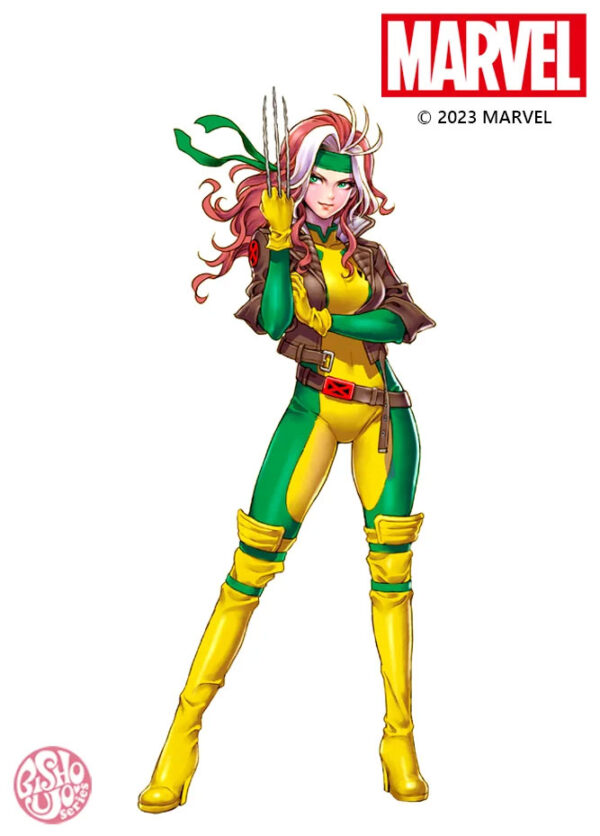 Rogue Rebirth bishoujo statue illustration by Shunya Yamashita for Marvel and Kotobukiya