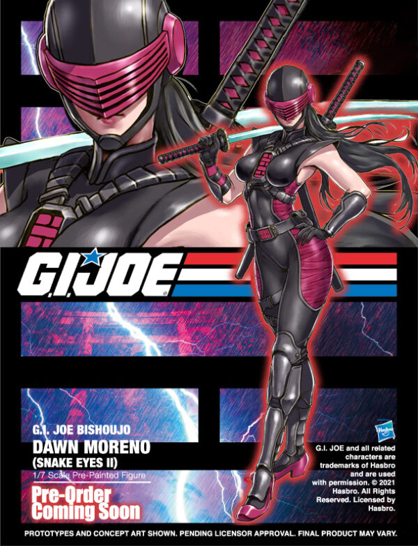 G.I. Joe Dawn Moreno Snake Eyes II Bishoujo Statue Illustration by Shunya Yamashita for Hasbro and Kotobukiya