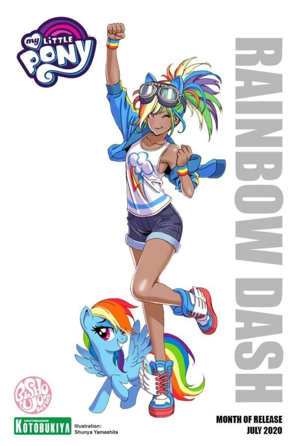 My Little Pony Rainbow Dash Bishoujo Statue Illustration by Shunya Yamashita for Kotobukiya and Hasbro