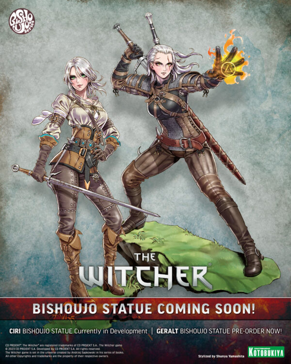 The Witcher Ciri Bishoujo Statue Illustration by Shunya Yamashita for Kotobukiya