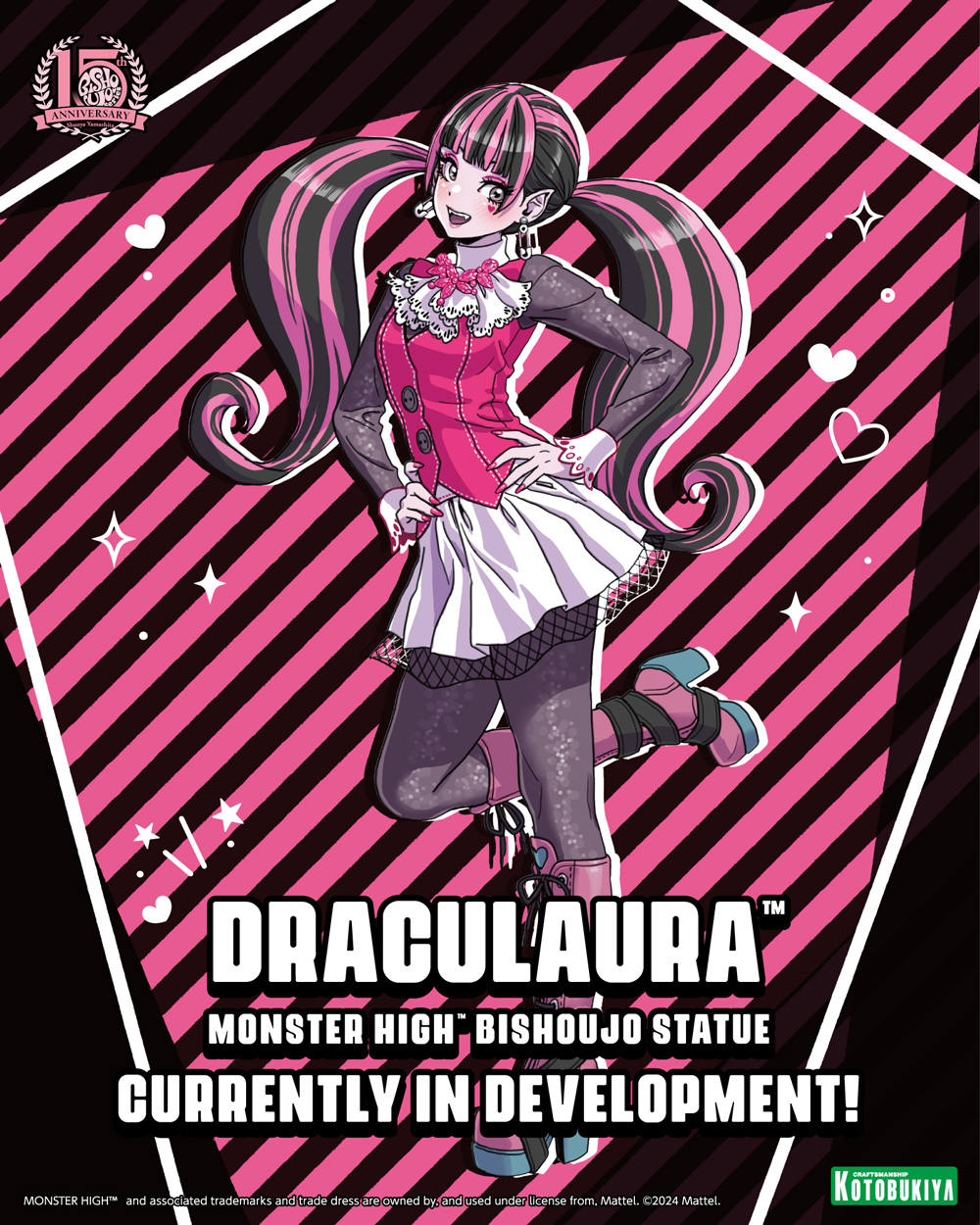 Monster High Draculaura Bishoujo Statue Illustration by Shunya Yamashita for Mattel and Kotobukiya